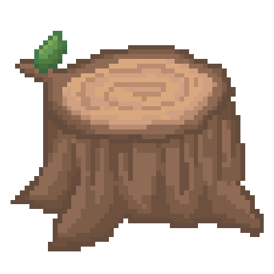 Wooden log platform